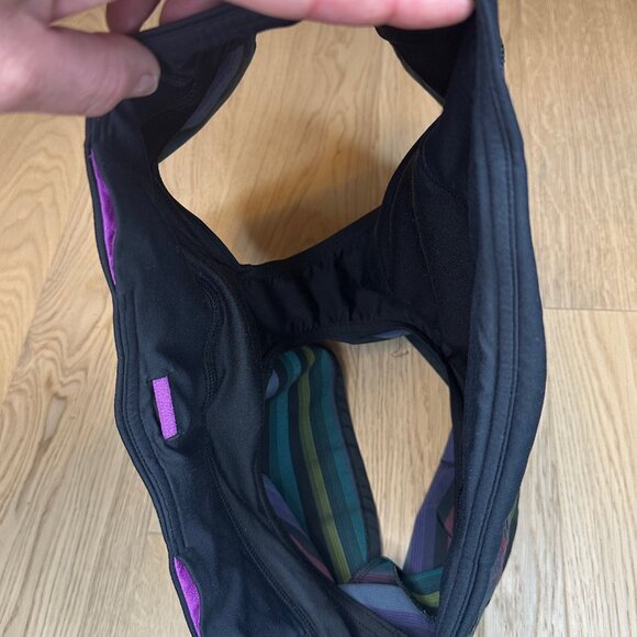 Lululemon Run Speed Short Multicolored Black Stripe Sz6 - Picture 7 of 11